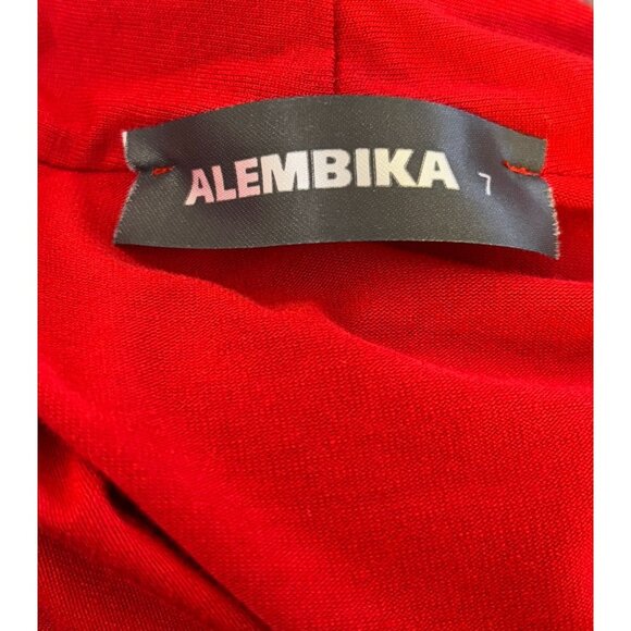 Alembika Red Long Sleeve Top Viscose Blend L - Picture 4 of 4